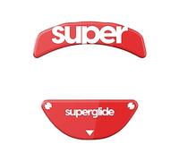 Superglide2 Patins de Souris avec Surface texturée à Vitesse contrôlable en Verre Ultra résistant et Semelle Lisse et Durable pour Razer Orochi V2 Rouge