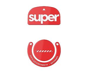 Superglide2 Patins de Souris avec Surface texturée à Vitesse contrôlable et Semelle en Verre Ultra résistant pour Logitech G Pro X Superlight1 Rouge
