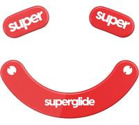 Superglide2-Surface texturée à Vitesse contrôlable,Pieds de Souris Les Plus Lisses,fabriqués avec Un Verre Ultra résistant,Semelle Lisse et Durable pour Razer Viper V2 Pro [Rouge]