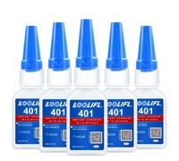 SuperGlue adhésif super fort, adapté pour adhésif transparent instantané de plastiques, métaux, bois, artisanat, verre et céramique 20ml-401-5pcs-hz