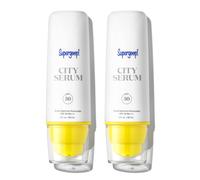 SuperGoop! City Serum - 2 fl oz pack de 2 - SPF 30 PA +++ Lotion matinale anti-ge pour le visage - formule lgre avec vitamine E & B5 - idal p