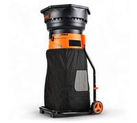 SuperHandy Mulcher & Broyeur sans lame pour feuilles de jardin - Moteur de 1800W, Entonnoir de 50 cm, Rapport de réduction du mulch 16:1, Sac de collecte de 80 L, Design léger de 8,5 kg