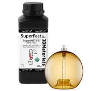 SuperHDT UL94 V-0 Résine d'imprimante 3D, pièces ignifugées avec la plus haute température de déflexion thermique de 464°F (240°C), Fabriquée en Corée (500g, Ambre)