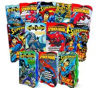 Superhero Board Books Ultimate Set Toddlers Kids -- Bundle with 12 Shaped Board Books Featuring Batman, Superman, Spiderman and More