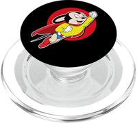 Superhero Cartoon Mouse Rockets Up in Mighty Retro Cartoon PopSockets PopGrip pour MagSafe