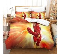 Superhero Housse De Couette D Imprim¿¿ The Flash - Parure De Lit Microfibreavec Fermeture ¿¿Clair Housse Couette Imprim¿¿ Avec Taies D'oreiller Single£¿Xc