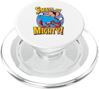 Superhero Mouse Cartoon in Cape Small But Mighty Super Hero PopSockets PopGrip pour MagSafe