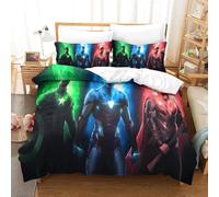 Superhero Pcs Housse De Couette Movie Posters Ensemble De Housse De Couette Imprim¿¿ D Taie D'oreiller Parure De Lit Linge De Lit Single£¿Xcm£©