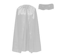 Superheroe Capes et Antifaz pour Adultes, Superheroes 140 cm de long pour Costume Superman Carnaval, Lot de 2 pièces (BLANC)