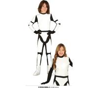 Superhéros Guerrière Cosmique Costume Jumpsuit Carnaval Mission spatiale Dessin animé Personnage d'aventure Enfants Fête Film SciFi Tenue Rôle, Taille : 110/116 Couleur : Blanc