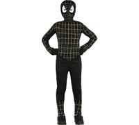 Superhéros Masque Comicheld personnage d'aventure noir or style filet Cool aventure Carnaval Costume Fantasy, Taille : 128/134 Couleur : Noir