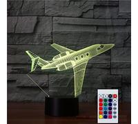 SUPERHONGJIHAO Veilleuse 3D pour enfants - Lampe LED avec télécommande - 16 couleurs changeantes - Cadeau de Noël ou d'anniversaire pour enfant