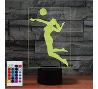 SUPERHONGJIHAO Veilleuse LED 3D pour enfants avec télécommande, 16 couleurs changeantes, cadeau de Noël ou d'anniversaire pour enfant