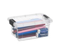 Superio Boîte de rangement transparente avec couvercle, bacs en plastique de 2 litres pour organiser, caisses empilables, sans BPA, non toxique, sans odeur, organiseurs pour la maison, le bureau,