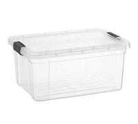 Superio Boîte de rangement transparente avec couvercle, bacs en plastique pour organisation, caisses empilables, sans BPA, non toxique, sans odeur, organiseurs pour la maison, le bureau, l'école et le