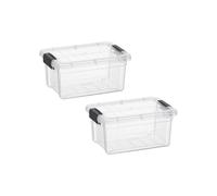 Superio Boîtes de rangement transparentes avec couvercles, bacs en plastique pour organisation, caisses empilables, sans BPA, non toxiques, sans odeur, organiseurs pour la maison, le bureau, l'école