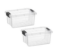 Superio Boîtes de rangement transparentes avec couvercles, bacs en plastique pour organisation, caisses empilables, sans BPA, non toxiques, sans odeur, organiseurs pour la maison, le bureau, l'école
