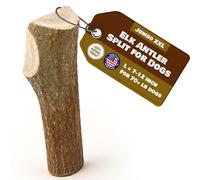 Superior Antler Dog Chews Bois d'élan Jumbo pour chiens - XXL L Naturel Premium Grade A. Bois de cerf à mâcher. Naturellement renversé, cueilli à la main et fabriqué aux États-Unis. Sans odeur, sans