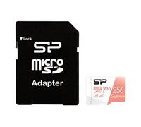 Silicon Power Carte mémoire microSDXC Superior 256 Go A1 V30 UHS-I U3 Class10 adaptateur SD inclus