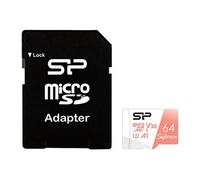 SILICON POWER Superior - Carte mémoire flash (adaptateur microSDXC vers SD inclus(e)) - 64 Go - A1 / Video Class V30 / UHS-I U3 / Class10 - microSDXC UHS-I G
