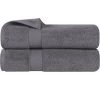 Superior Collection -Ensemble de Serviettes Super Douces et absorbantes, Coton, Gris, 6 pièces