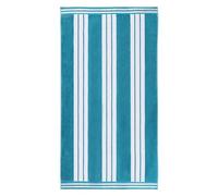 Superior Collection Serviettes de Plage luxueuses en Coton peigné Jacquard Rayures Turquoise Cabana surdimensionnées