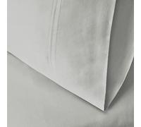 Superior Cotton Blend 600 Thread Count Pillowcases, Cotton Rich Pillow Case 2 Pack, Solid Pillow Covers, Everyday Comfort Basics, Bedding Essentials, Bed Accents, Set of 2, Standard Size, Platinum