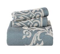 Superior Couvre-lit en Coton, Bleu céruléen, Grand lit