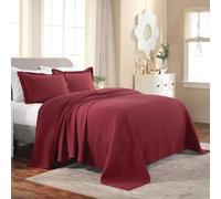 Superior Couvre-lit en Coton, Grenat, King Size