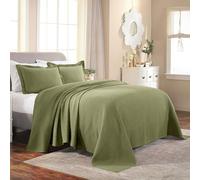 Superior Couvre-lit en Coton, Sauge, King Size