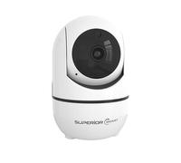 Superior Electronics iCM001 Télécamenre WiFi de Surveillance d'intérieur HD 720p 2,4 GHz avec Vision Nocturne et Audio bidirectionnel - Interception de mouvements - Zoom Manuel - Rotation 360° Blanc