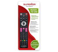 Superior Electronics Replacement Telefunken - Télécommande Universelle Compatible avec Les téléviseurs Telefunken - Prête à l’Emploi, sans Programmation - Parfaite pour Smart TV - Noire - SUPTRB016