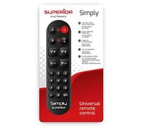 Superior Electronics Simply Numeric SUPTLB002, Télécommande Universelle simplifié, élégante et intuitive, pour Ceux Qui Aiment Peu de Boutons Rouge