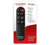 Superior Electronics Simply SUPTLB001, Télécommande Universelle avec Fonction d'apprentissage Noir pour 2 appareils