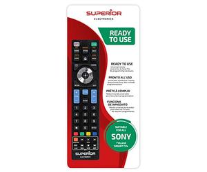 Superior Electronics Sony Replacement, télécommande de Rechange Universelle Compatible avec Tous Les téléviseurs et Smart TV de Marque Sony, prêt à l'emploi ne nécessite Pas de Programmation, Noir