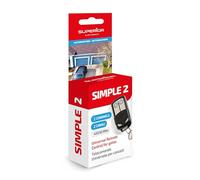 Superior Electronics SUPRF001 Simple 2 - Télécommande universelle à deux canaux, fréquence 433,92 MHz, code fixe
