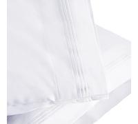 Superior - Ensemble 2 taies d'oreiller, 51 x 76 cm, Coton Premium à 1000 Fils au Pouce carré, Couche Simple, uni, Blanc