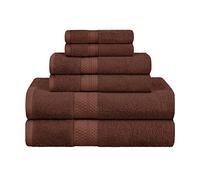 Superior - Ensemble de 6 Serviettes de la Collection supérieur Rayonne de Bambou et Coton Doux/Absorbant, Cacao