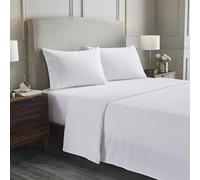 Superior - Ensemble de draps, 152 x 203 cm, en Flanelle uni, Coton, Blanc,