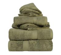 Superior - Ensemble de Serviettes, 6 pièces, Coton supérieur de 900 grammes, Vert forêt