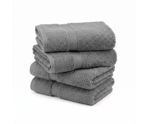 Superior - Ensemble de Serviettes à Main, 4 pièces, Coton supérieur de 900 grammes, Charbon