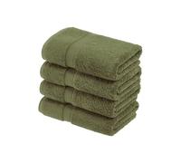 Superior - Ensemble de Serviettes à Main, 4 pièces, Coton supérieur de 900 grammes, Vert forêt