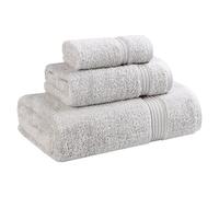 Superior - Ensemble de Serviettes, Coton, argenté, 3 pièces