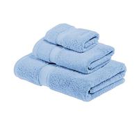 Superior Ensemble de Serviettes, Coton, Bleu Clair, 900 g, 3 pièces