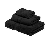 Superior - Ensemble de Serviettes, Coton, Noir, 900 g, 3 pièces