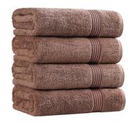 Superior - Ensemble de Serviettes de Bain, Coton, Moka, 4 pièces