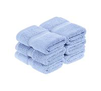Superior - Ensemble de Serviettes Visage, Coton, Bleu Clair, 900 g, 6 pièces