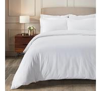 Superior - Ensemble édredon, 173 x 218 cm, uni en Flanelle, Coton, Blanc