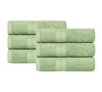 Superior - Ensemble Serviette à Main éco, Coton, Vert terrasse, 40,6 x 76,2 cm, 6 pièces