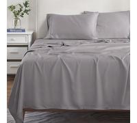 Superior - Ensemble supérieur de draps de Lits uni, 183 x 213 cm, 100% Modal de hêtre, Couche Simple, 300 Fils au Pouce carré, Gris